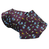 Paul Smith floral and bee embroidered silk tie