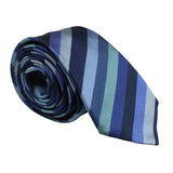 Paul Smith narrow silk tie in a grosgrain multicoloured stripe pattern