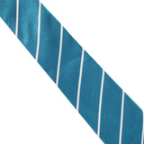 Paul Smith narrow silk satin tie in a regimental stripe pattern