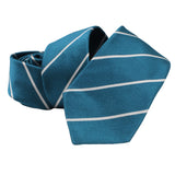 Paul Smith narrow silk satin tie in a regimental stripe pattern