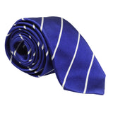 Paul Smith narrow silk satin tie in a regimental stripe pattern