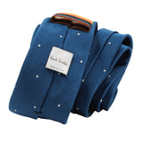 Paul Smith narrow silk satin tie in a dot pattern