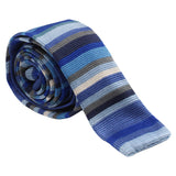 Paul Smith narrow silk knitted tie in a signature stripe pattern