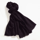 Loro Piana luxuriously soft cashmere scarf in a dark purple tone