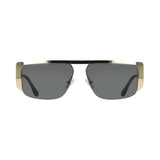 Victoria Beckham rectangular sunglasses in pale gold tone frame
