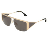 Victoria Beckham rectangular sunglasses in pale gold tone frame