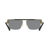 Victoria Beckham rectangular sunglasses in pale gold tone frame