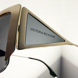 Victoria Beckham rectangular sunglasses in pale gold tone frame