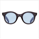 Cutler & Gross 1390 round sunglasses in black on blue