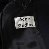 Acne Studios coat in a midnight blue wool blend fabric