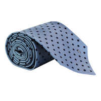Alexander McQueen blue navy blue polka dot patterned tie with skull detailing