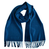 Alexander McQueen luxurious cashmere scarf in a cobalt blue tone