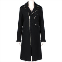 Anthony Vaccarello luxurious coat in heavyweight felted virgin wool