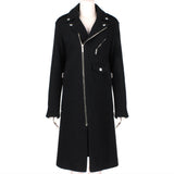 Anthony Vaccarello luxurious coat in heavyweight felted virgin wool