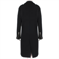 Anthony Vaccarello luxurious coat in heavyweight felted virgin wool