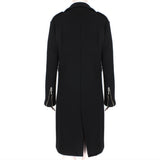 Anthony Vaccarello luxurious coat in heavyweight felted virgin wool