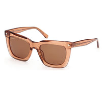 Bally D frame sunglasses in a translucent burnt orange tone