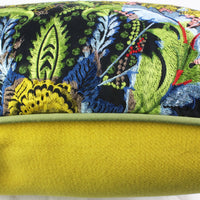 Luxurious cushion in Tumulte Arlequin fabric by Christian Lacroix Maison