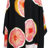 Paul Smith silk satin scarf in a juicy fruits grapefruit and glacier cherry pattern