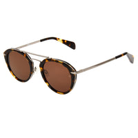 Rag & Bone navigator sunglasses in tortoiseshell and titanium with brown tones lenses