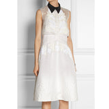 Erdem Luxurious White Carenza Organza-Jacquard Dress