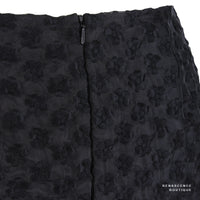Simone Rocha skirt in sheer mesh with intricate monochrome floral 