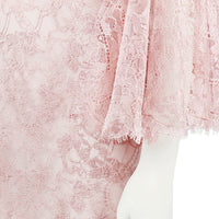 A luxurious Emilio Pucci cocktail dress in intricate sheer pink lace