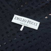 An Emilio Pucci mesh tank in black