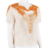 A Christopher Kane basket weave top in sheer pure silk