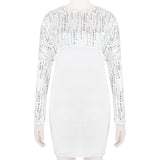 Thomas Wylde carpe diem printed dress in a silk satin with contrasting fabric to skirt