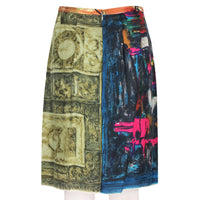 Clements Ribeiro unique skirt constructed of carefully selected vintage silk scarves