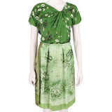 Clements Ribeiro unique dress constructed of carefully selected exquisite vintage silk scarves