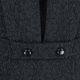 Michael Kors luxurious black dress in a textured matelasse fabric