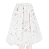 Christopher Kane white cotton broderie anglaise skirt