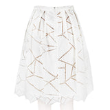 Christopher Kane white cotton broderie anglaise skirt