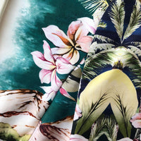 Stella McCartney tailored-fit collarless jacket in a multicoloured hawaiian print