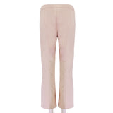 The Row luxurious pale peony pink cropped trousers pants