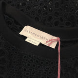 Stella McCartney luxurious broderie anglaise knitwear in sheer black