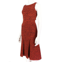 Proenza Schoulder flecked red and black dress with split to the back 