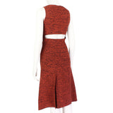 Proenza Schoulder flecked red and black dress with split to the back 