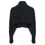 Alaia black textured Cosmos bolero jacket cropped jacket