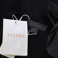Ellery luxurious black satin top with ruffle detailing
