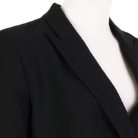 Ellery black wool gathered back single breasted jacket blazer