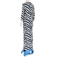 Emilio Pucci luxurious full length dresss in a zebra and signature Emilio Pucci pattern