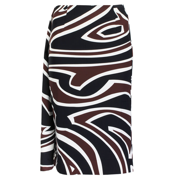 Emilio Pucci Archivio Collection swirl patterned wrap effect skirt