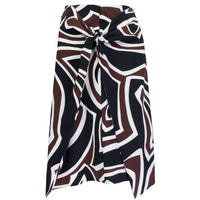 Emilio Pucci Archivio Collection swirl patterned wrap effect skirt
