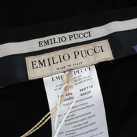 Emilio Pucci black wide straight leg trousers