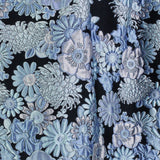 Erdem Dora dress in a pale blue floral jacquard fabric shift dress