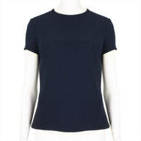 Martin Grant tailored fit top in navy blue crepe