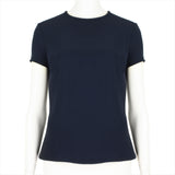 Martin Grant tailored fit top in navy blue crepe